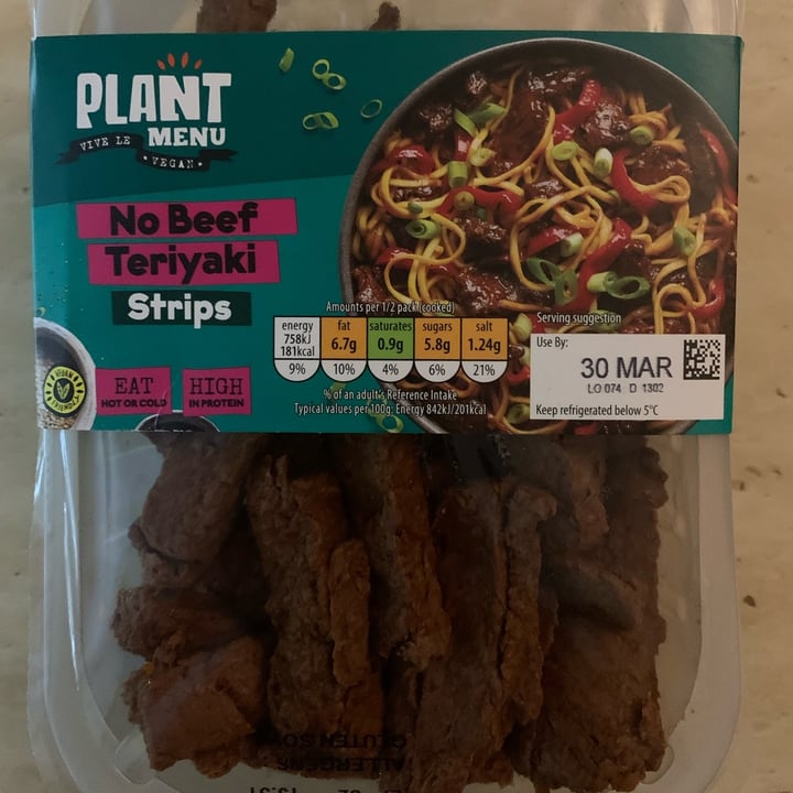 photo of Plant Menu No beef teriyaki strips shared by @smuz90 on  09 Apr 2023 - review