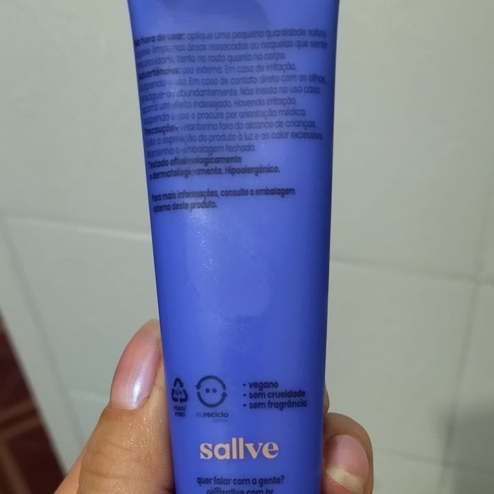 photo of Sallve Hidratante Reparador shared by @dmozelli on  05 Jan 2023 - review
