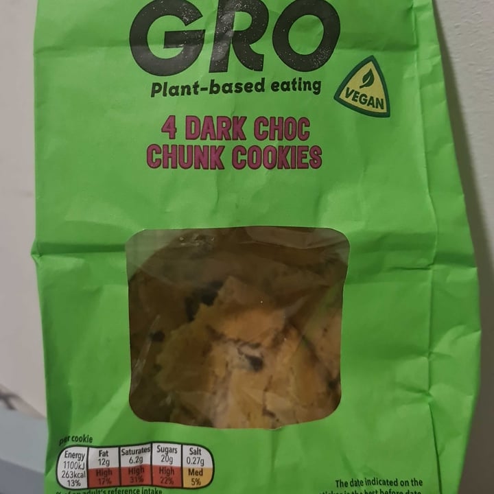 photo of GRO 4 dark choc chunk cookies shared by @ninarowan on  13 Feb 2023 - review
