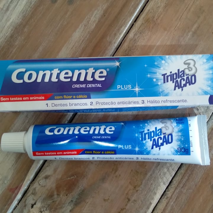 photo of Contente Creme Dental Contente Plus Tripla Ação 90g shared by @laarads on  17 Feb 2023 - review