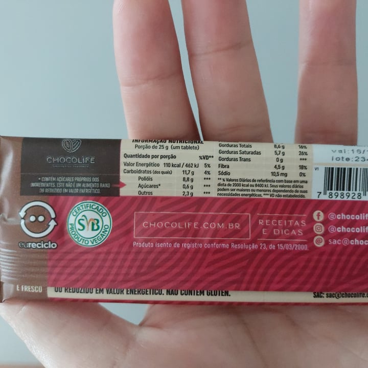 photo of Loov Loov - Chocolate ao Leite De Coco shared by @audreynunes on  17 Jan 2023 - review