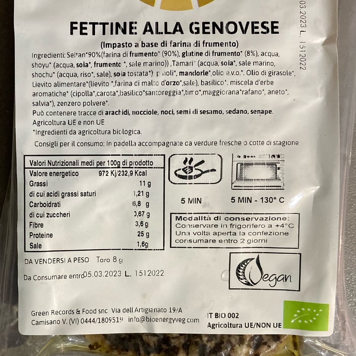 photo of bioenergy Fettine alla genovese shared by @simonescampoli on  05 Mar 2023 - review