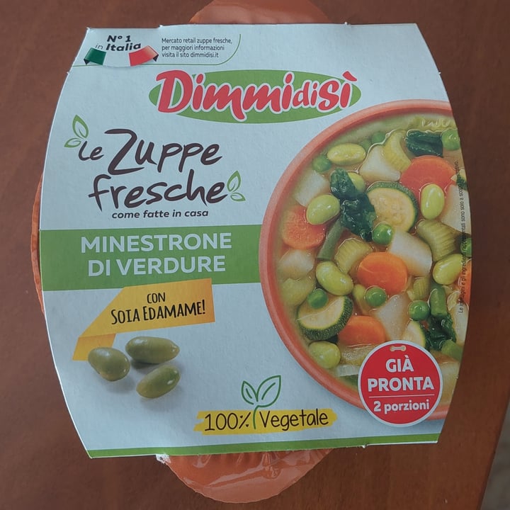 photo of Dimmidisi Le zuppe fresche minestrone di verdure con soia edaname shared by @benveg on  27 Jun 2023 - review