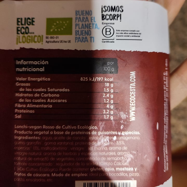 photo of Ecocesta Lonchi vegan rosso shared by @georgina722 on  05 May 2023 - review