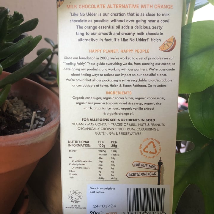 photo of Montezuma's Like No Udder Milk Chocolate Orange 🍊 shared by @bessiebean on  29 May 2023 - review