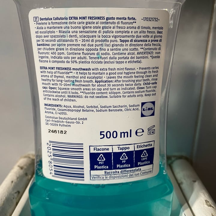 photo of Dentalux Colluttorio extra mint freshness shared by @eliamariotti on  01 Mar 2023 - review