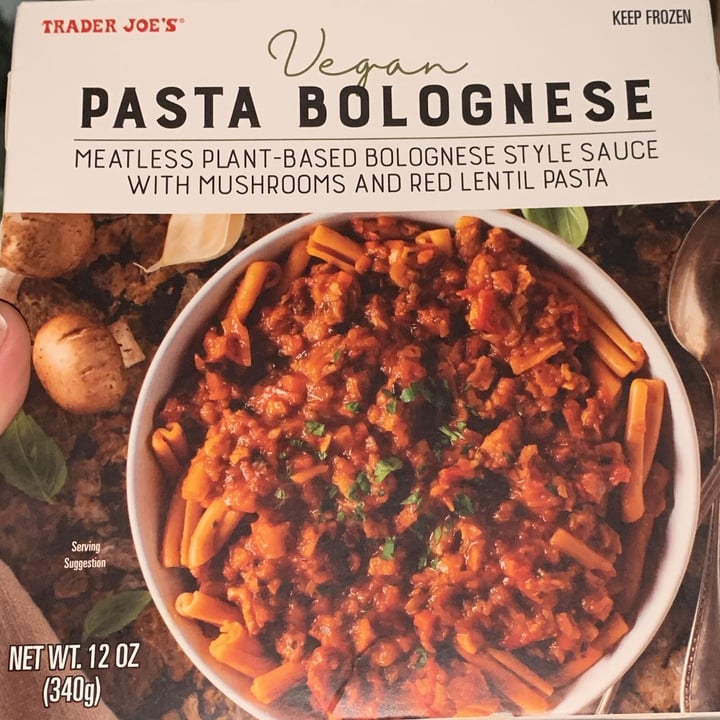 photo of Trader Joe's Vegan Pasta Bolognese shared by @vegankatherine on  09 Aug 2023 - review