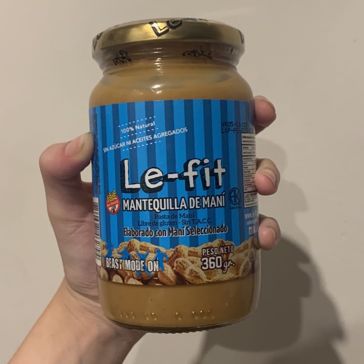 photo of Le-Fit Mantequilla De Mani shared by @casivegannnnn on  29 Jan 2023 - review