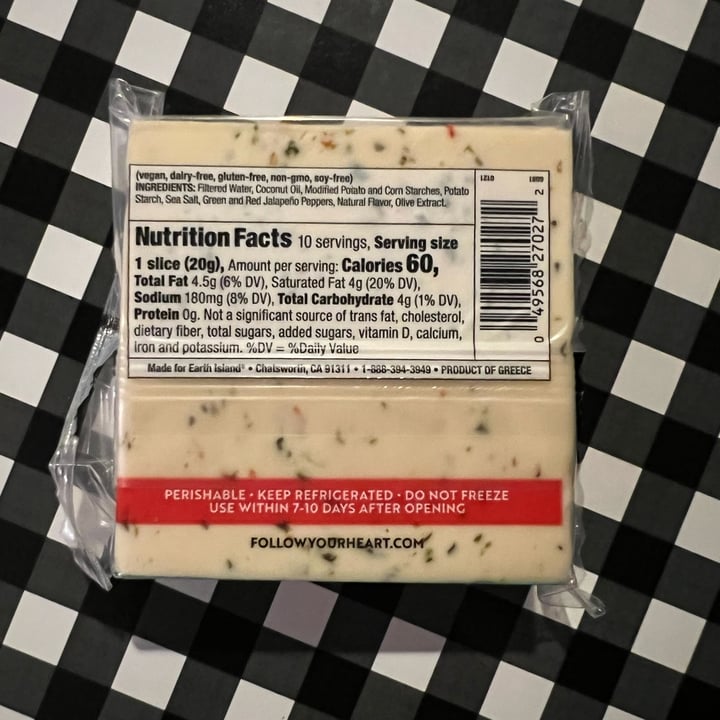 photo of Follow your Heart Pepper Jack Style Slices shared by @ksvegan17 on  20 Jun 2023 - review