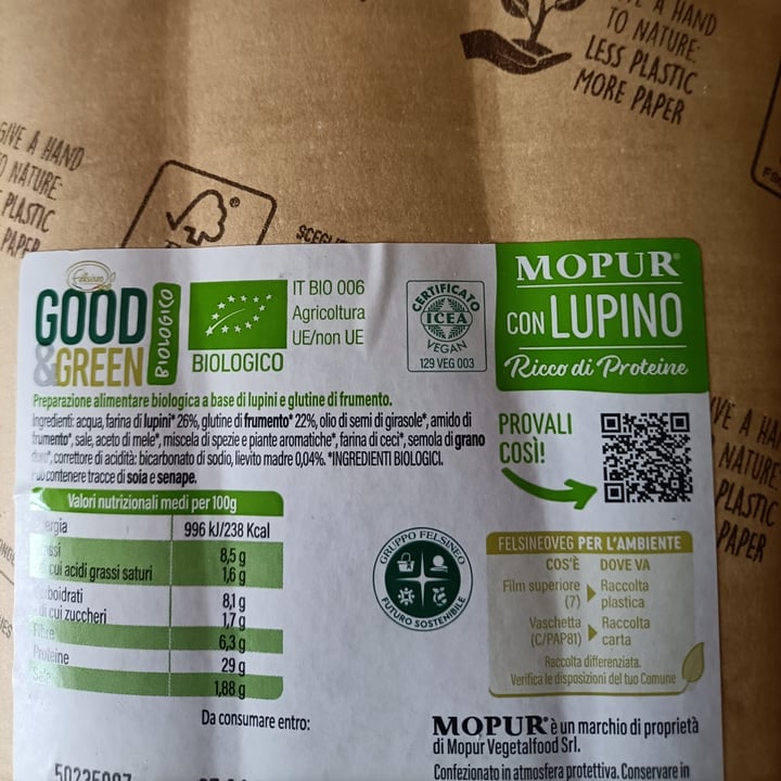 photo of Good & Green Affettato vegetale di lupino shared by @frama on  22 Apr 2023 - review