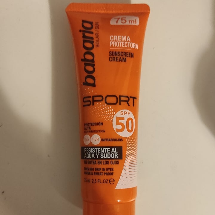 photo of Babaria Protector Solar Sport SPF 50 shared by @rebeca-rs on  08 Aug 2023 - review