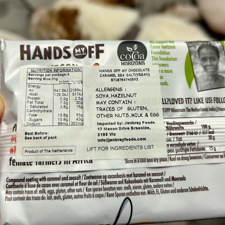 photo of Hands Off My Chocolate Caramel Seasalt Hazelnut Praline shared by @itsjustmel on  25 Feb 2023 - review