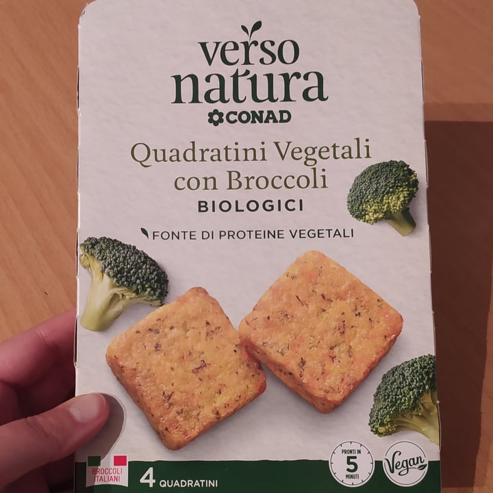photo of Verso Natura Conad Bio  Quadratini vegetali con broccoli shared by @rhettiam on  18 May 2023 - review