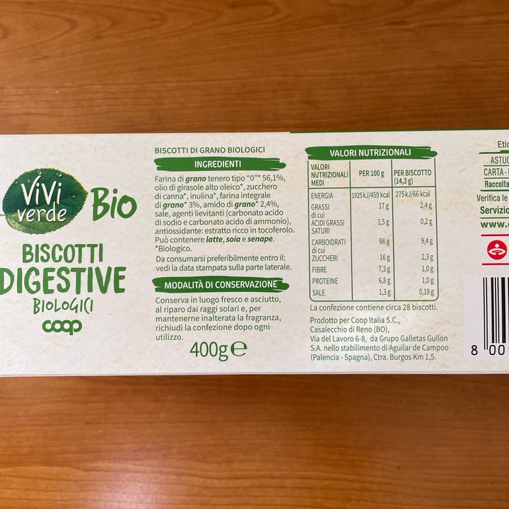 photo of Vivi Verde Coop Biscotti digestive shared by @lixz on  27 Mar 2023 - review