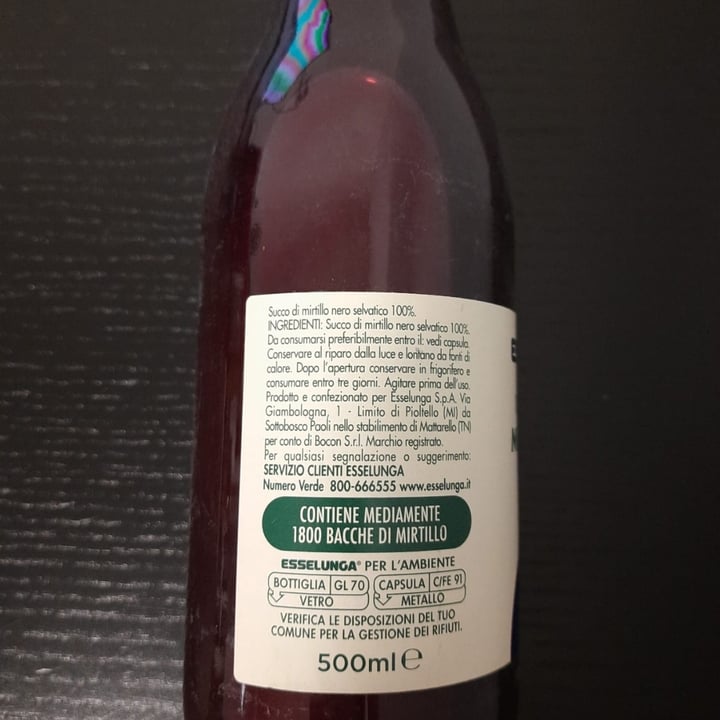 photo of Esselunga Succo Di Mirtillo Nero Selvatico shared by @ilmirko on  03 Mar 2023 - review