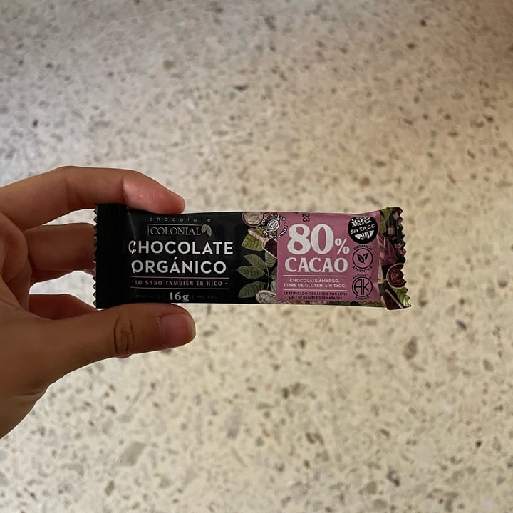 photo of Chocolate Colonial Chocolate 80% Cacao shared by @valenequiza on  05 Feb 2023 - review