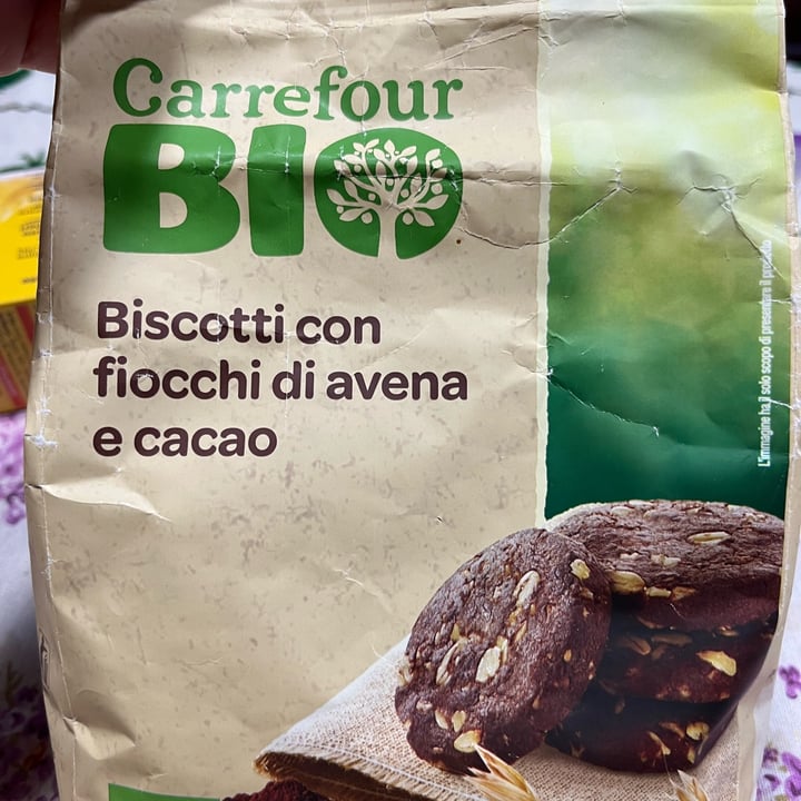 photo of Carrefour Bio Biscotti Con Fiocchi Di Avena E Cacao shared by @flukia on  12 Jan 2023 - review