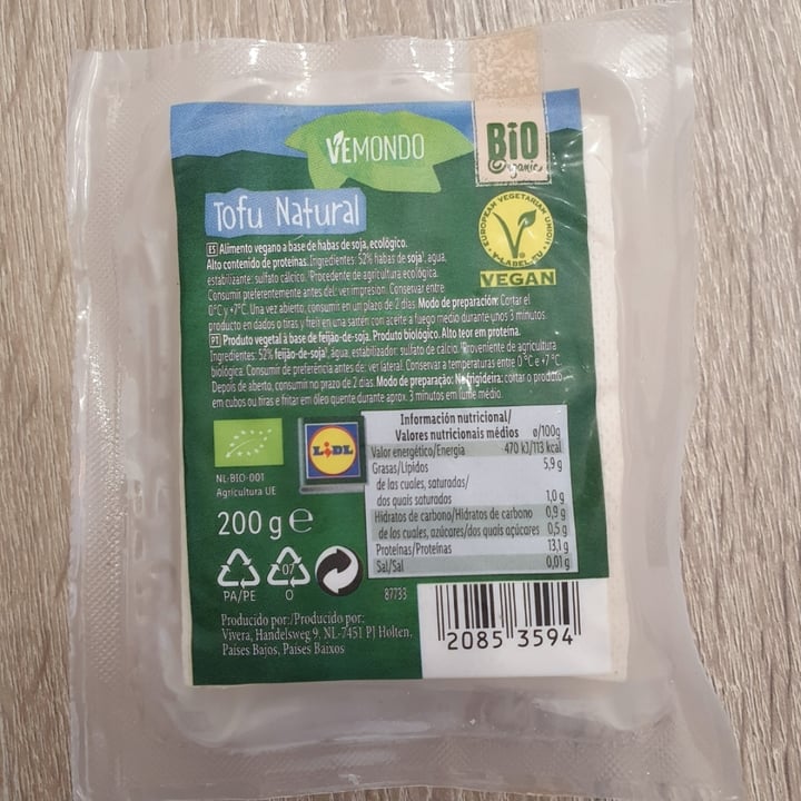 photo of Vemondo Tofu natural bio shared by @miriam27 on  21 Jul 2023 - review