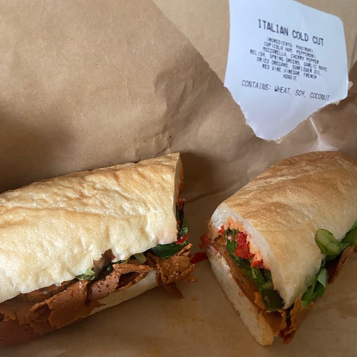 photo of The Herbivorous Butcher Italian cold cut sandwich shared by @earthlingab on  06 May 2023 - review