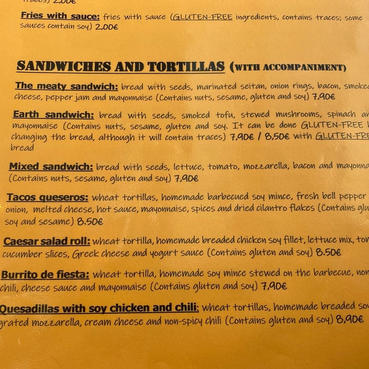 photo of La Factoría Vegana Café-Bar Earth Sandwich shared by @malarky on  30 May 2023 - review