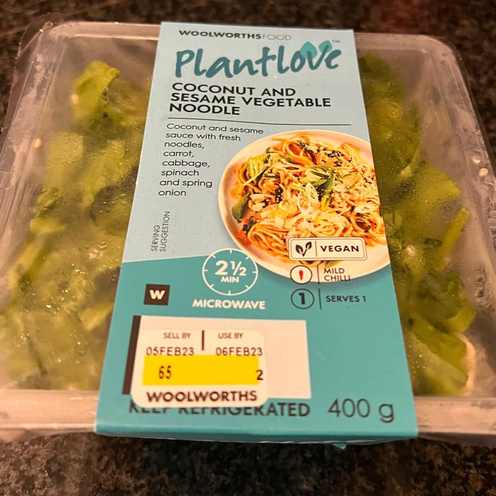 photo of Woolworths Food Coconut and Sesame Vegetable Noodle shared by @platosrose on  14 Feb 2023 - review