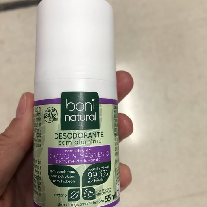 photo of Boni natural Desodorante roll on coco e magnésio perfume de lavanda shared by @vivianelacerda1975 on  26 Dec 2022 - review