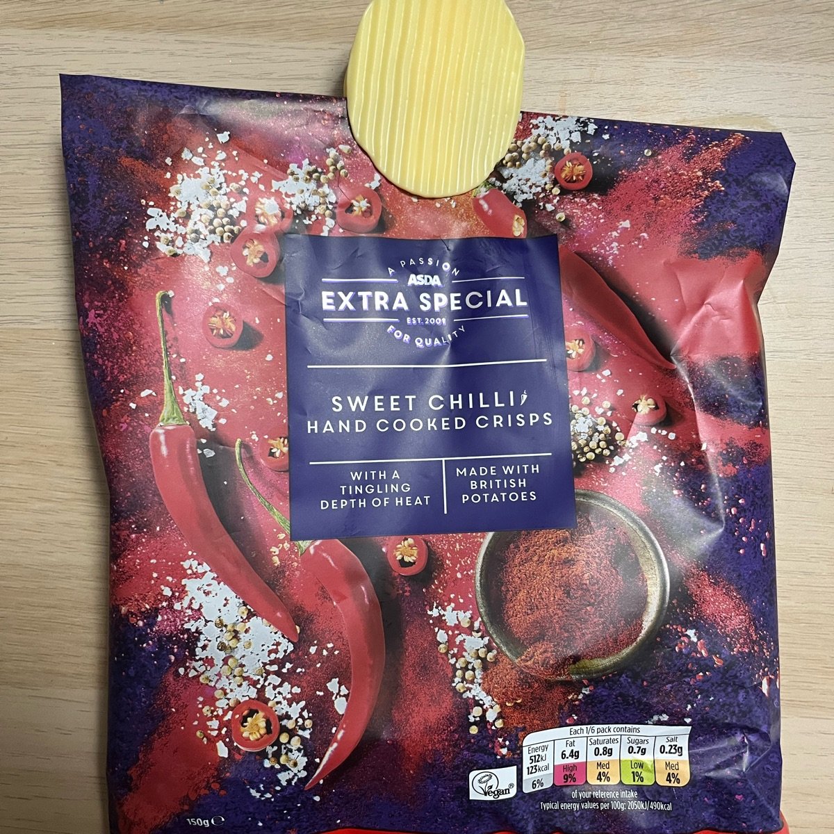 ASDA Sweet Chili Hand Cooked Crisps Reviews abillion