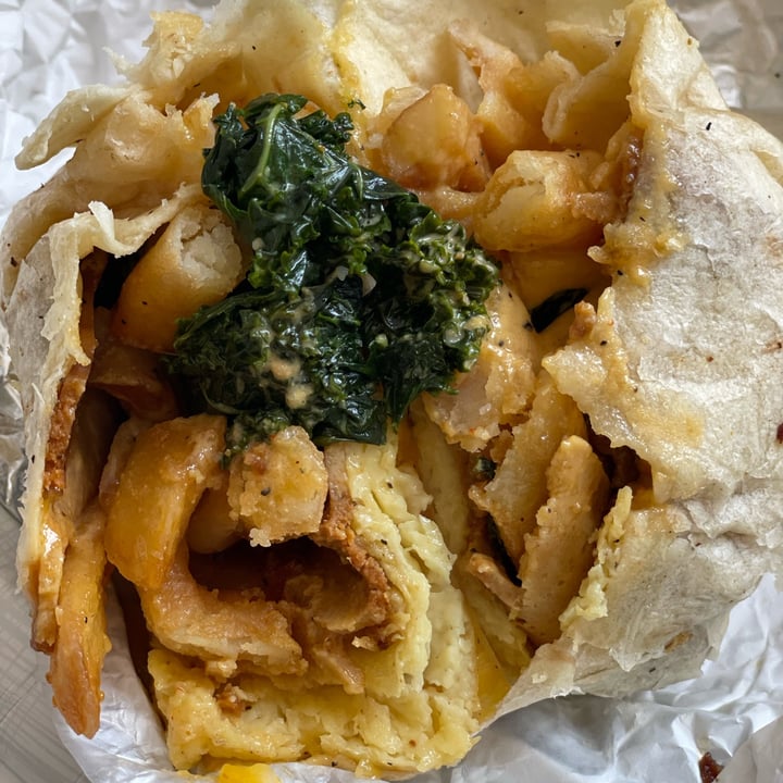 photo of Marty's V Burger Restaurant Deluxe bac’n egg and cheeze wrap shared by @veganfoodcrazy on  21 Apr 2023 - review