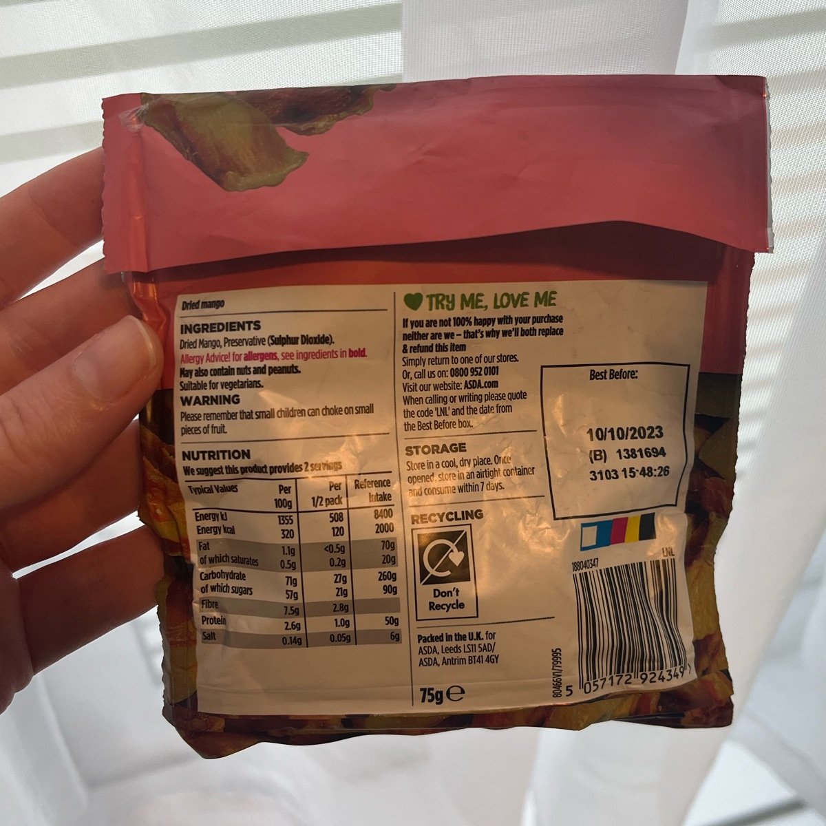 ASDA Dried Mango Reviews abillion
