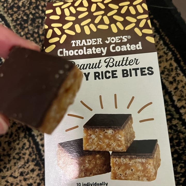photo of Trader Joe's Chocolatey Coated Peanut Butter Crispy Rice Bites shared by @annettej on  09 Jun 2023 - review