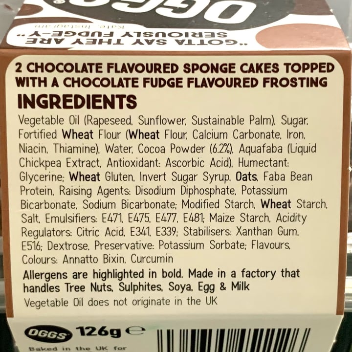 photo of OGGS Chocolate Fudge Cupcakes shared by @vegpledge on  16 Feb 2023 - review