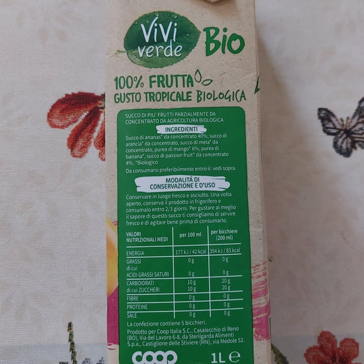 photo of Vivi Verde Coop 100% frutta gusto tropicale shared by @elvanholland on  23 Jul 2023 - review