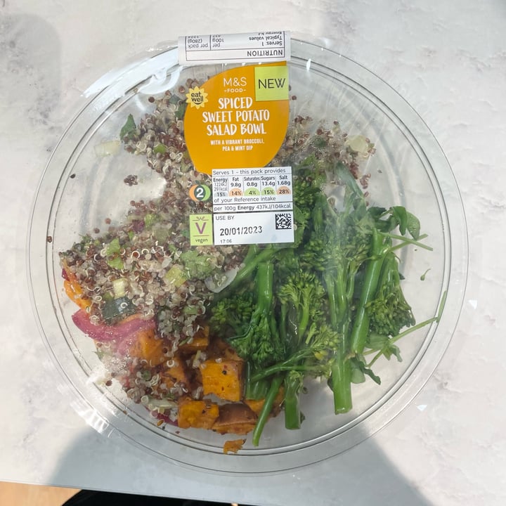 photo of Marks & Spencer Food (M&S) Spiced Sweet Potato Salad Bowl shared by @appleappleamanda on  19 Jan 2023 - review