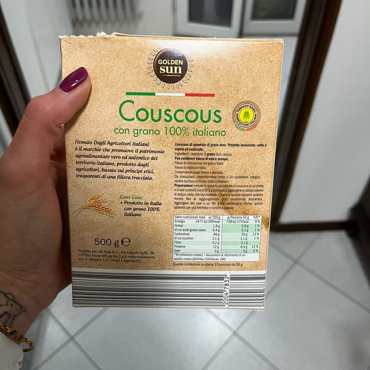 photo of Golden Sun Cous Cous Con Grano 100% Italiano shared by @silia on  03 May 2023 - review