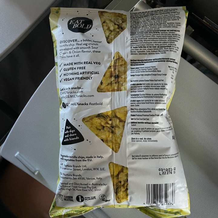 photo of Emily Snacks Vegan Sour Cream And Onion shared by @claudiad on  26 Jul 2023 - review
