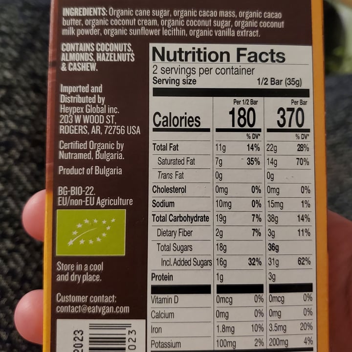 photo of VGAN Chocolate Chocolate Bar shared by @bocca on  16 Mar 2023 - review