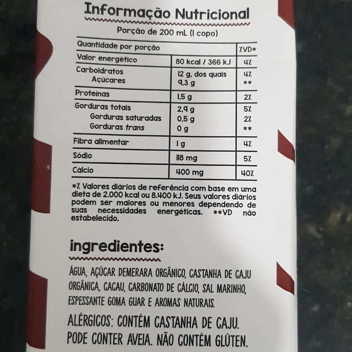 photo of Possible Alimento com Castanha de Caju e Cacau shared by @tatigea on  15 Mar 2023 - review