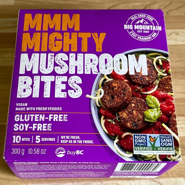 photo of Big Mountain Foods Mighty Mushroom bites shared by @ecoveg on  23 Apr 2023 - review