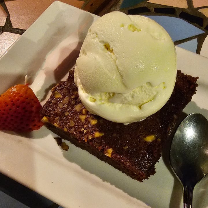 photo of Original Sin Mediterranean Restaurant Vegan Brownie with Coconut Ice Cream shared by @akanksha-r on  07 May 2023 - review