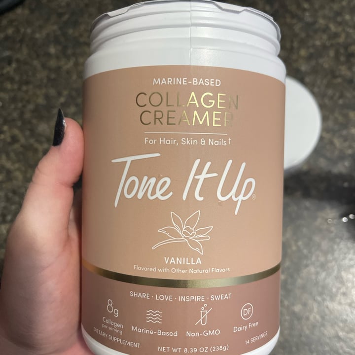 photo of Tone It Up marine-based collagen creamer shared by @itsbrittany on  26 Dec 2022 - review