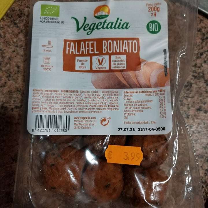 photo of Vegetalia Falafel Boniato shared by @masutil87 on  19 May 2023 - review