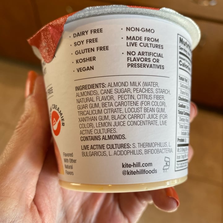 photo of Kite Hill Peach Almond Milk Yogurt shared by @beckyyy on  12 Jun 2023 - review