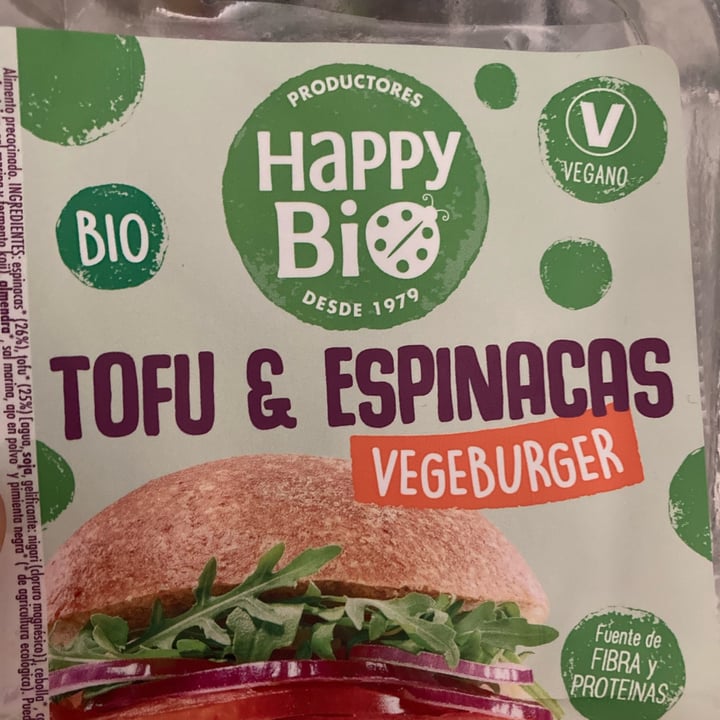 photo of Happy bio Vegeburger Tofu Y Espinacas shared by @ladycow on  22 Feb 2023 - review