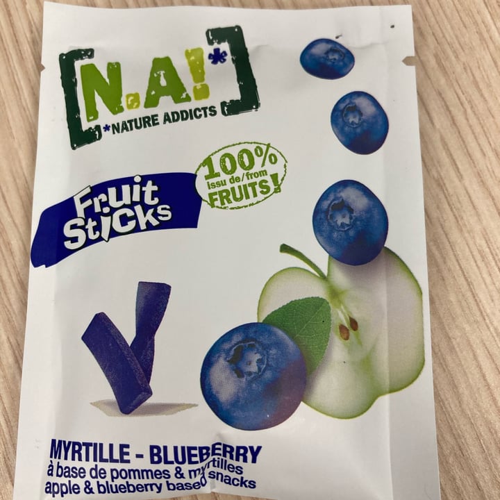 photo of Nature Addicts (N.A!) Fruit Sticks Blueberry shared by @ctfloof on  30 May 2023 - review