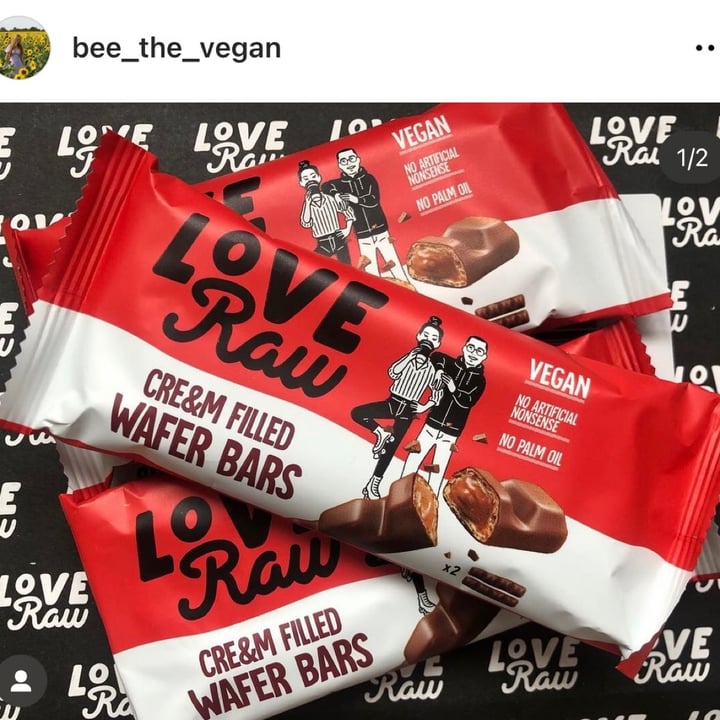 photo of LoveRaw Cre&m Filled Wafer Bars shared by @beatricemaee on  15 Jan 2023 - review