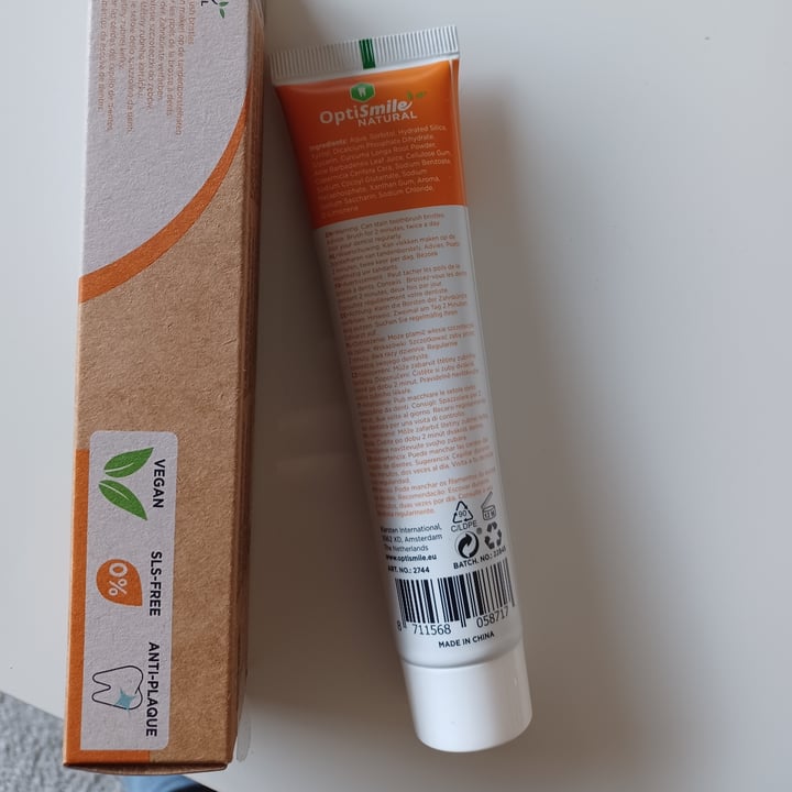 photo of OptiSmile natural Tumeric Toothpaste shared by @sncardin on  24 Feb 2023 - review