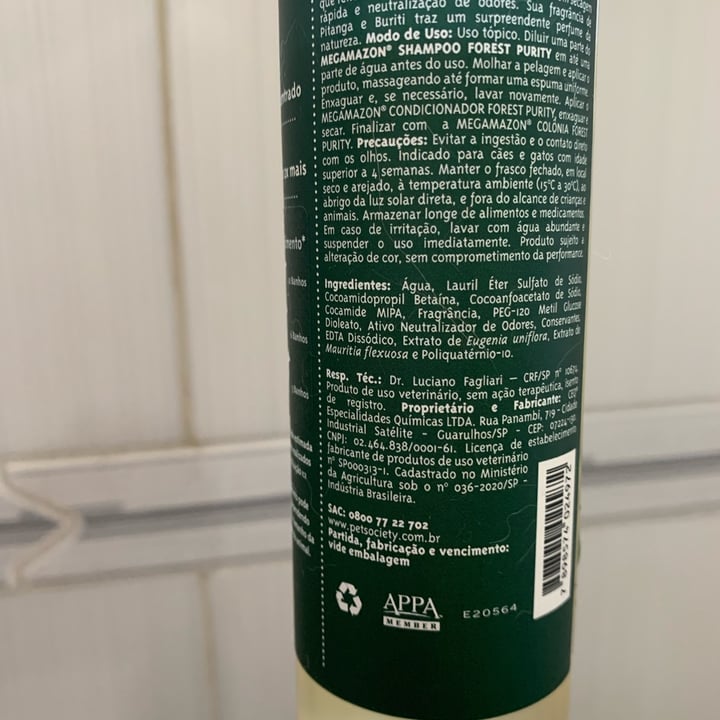 photo of Megamazon Shampoo Forest Soul para Pets shared by @monike87 on  03 Jun 2023 - review