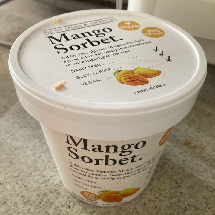 photo of The Ice Cream & Cookie Co Mango Sorbet shared by @fulfilling on  25 Dec 2022 - review
