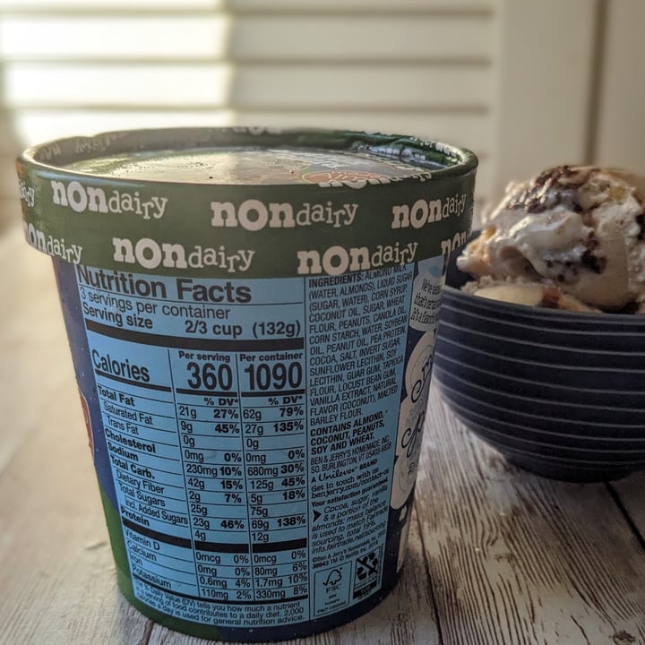 photo of Ben & Jerry's Netflix & Chilll'd Non-Dairy Frozen Dessert shared by @theveganfeast on  15 Feb 2023 - review