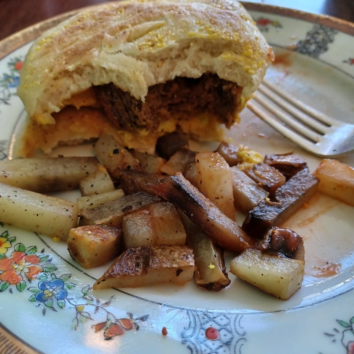 photo of Anyone's Cafe & Bakery Vegan Sausage, Egg, & Cheese With Homemade Fries shared by @veganfred on  17 Apr 2023 - review